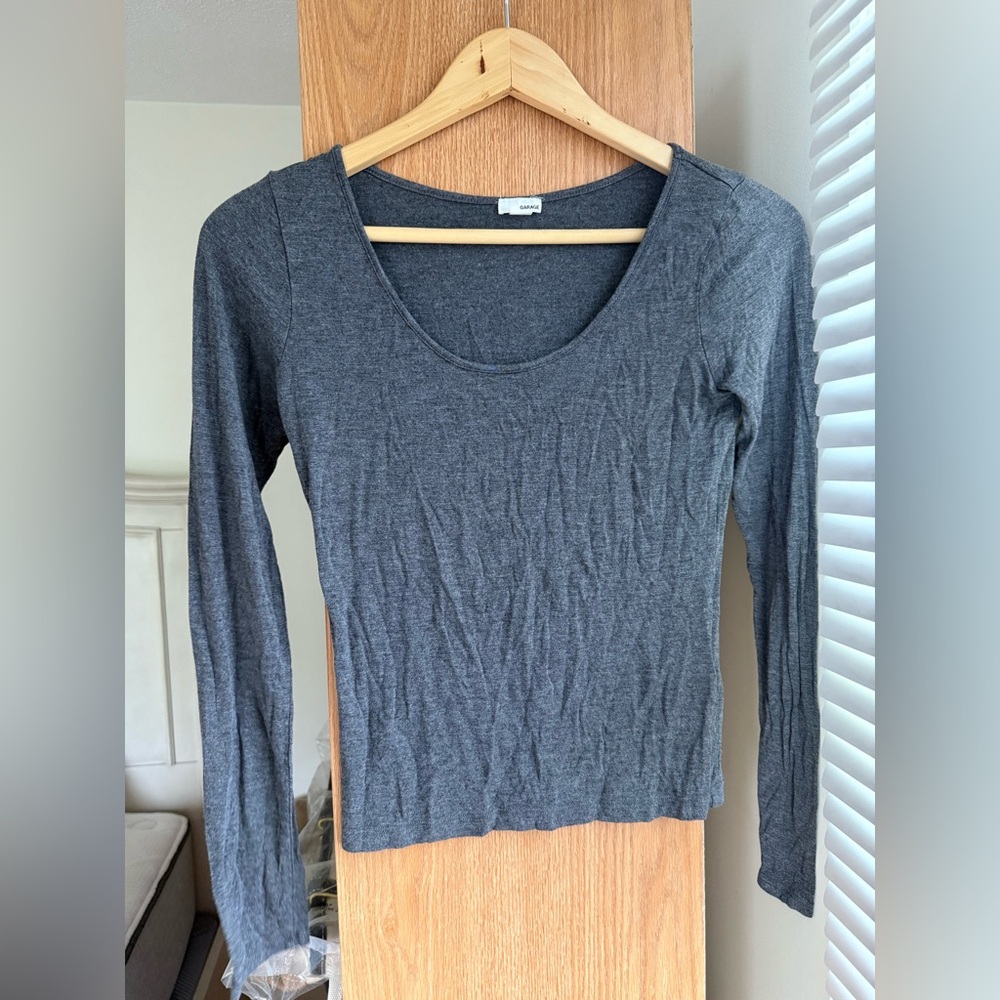 Garage Charcoal Long Sleeve Top